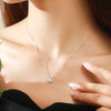 Modian Real 925 Sterling Silver Exquisite Square Shiny Zirconia Pendant Clear CZ Chain Necklace for Women Wedding Fine Jewelry