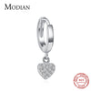 Modian Real 925 Sterling Silver Geometric Sparkling Clear CZ Huggie Ear Cuff For Women Party Jewelry Accessories Arete