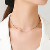 Modian Real 925 Sterling Silver Multicolour Enamel Necklace For Women Simple Long Chain Choker Fine Party Jewelry Gift