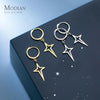 Modian Real 925 Sterling Silver Simple Stars Dangle Earrings For Women Fine Jewelry Star Pendant Party Drop Earrings