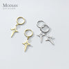 Modian Real 925 Sterling Silver Simple Stars Dangle Earrings For Women Fine Jewelry Star Pendant Party Drop Earrings