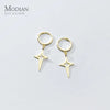 Modian Real 925 Sterling Silver Simple Stars Dangle Earrings For Women Fine Jewelry Star Pendant Party Drop Earrings