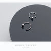 Modian Rectangle Obsidian Silver Hoop Earrings Exquisite Charm 100% 925 Sterling Silver Party Ear For Women Fine Silver