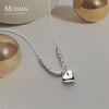 Modian Romantic 925 Sterling Silver Lovely Heart Pendant Necklaces Women Chain Necklace Sterling Silver Wedding Jewelry