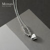 Modian Romantic 925 Sterling Silver Lovely Heart Pendant Necklaces Women Chain Necklace Sterling Silver Wedding Jewelry