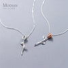 Modian Romantic 925 Sterling Silver Rose Flower Pattern Short Chain Necklace for Women Rose Gold Color Charm Luxury Fine Jewelry