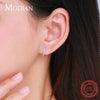 Modian Romantic Clear Zircon Crystal Earring 925 Sterling Silver U Shape Sparkling Hoop Earrings For Women Girls Wedding Jewelry