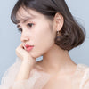 Modian Romantic Clear CZ 925 Sterling Silver Round Zircon Hoop Earrings For Women Charm Silver Fine Jewelry Girl Gift