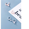 Modian Romantic Clear CZ 925 Sterling Silver Round Zircon Hoop Earrings For Women Charm Silver Fine Jewelry Girl Gift