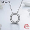 Modian Romantic Real 925 Sterling Silver Round Hearts Necklace For Women Fantastic Life Wedding Necklaces Jewelry Gift