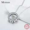 Modian Romantic Real 925 Sterling Silver Round Hearts Necklace For Women Fantastic Life Wedding Necklaces Jewelry Gift