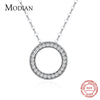 Modian Romantic Real 925 Sterling Silver Round Hearts Necklace For Women Fantastic Life Wedding Necklaces Jewelry Gift
