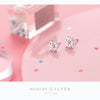 Modian Romantic Snowflake Clear CZ Lady Stud Earrings for Women 925 Sterling Silver Tiny Earrings for Girl Gfits Original Design