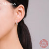 Modian Rose Gold Color Circle Drop Earrings Classic 925 Sterling Silver Round Clear CZ Dangle Earring For Women Wedding Jewelry