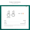 Modian Rose Gold Color Circle Drop Earrings Classic 925 Sterling Silver Round Clear CZ Dangle Earring For Women Wedding Jewelry