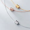 Modian Round Classic Brand Silver Necklace Charm 925 Sterling Silver Rose & Gold Color Pattern Necklaces Pendant Wedding Jewelry
