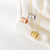 Modian Round Classic Brand Silver Necklace Charm 925 Sterling Silver Rose & Gold Color Pattern Necklaces Pendant Wedding Jewelry