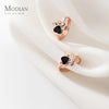 Modian Round Zircon Sweet Cute Exquisite Animal Claw 100% Anti-Allergy 925 Sterling Silver Hoop Earring for Women Fine Jewelry