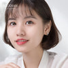 Modian Round Zircon Sweet Cute Exquisite Animal Claw 100% Anti-Allergy 925 Sterling Silver Hoop Earring for Women Fine Jewelry