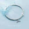 Modian Shining Zircon Cute Mermaid Tail Pearl Starnd Bracelet for Women 925 Sterling Silver Bracelet Fine Jewelry Gift