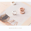 Modian Silver 925 Jewelry Minimalism Clear CZ Hoop Earrings for Women Sterling Silver 925 Anti-allergy Fine Jewelry Gifts