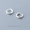 Modian Silver 925 Jewelry Minimalism Clear CZ Hoop Earrings for Women Sterling Silver 925 Anti-allergy Fine Jewelry Gifts