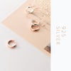 Modian Silver 925 Jewelry Minimalism Clear CZ Hoop Earrings for Women Sterling Silver 925 Anti-allergy Fine Jewelry Gifts