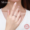 Modian Silver Rings Stackable Vintage Finger Rings for Women Wedding 925 Sterling Silver Fine Jewelry Platinum Plated