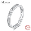 Modian Silver Rings Stackable Vintage Finger Rings for Women Wedding 925 Sterling Silver Fine Jewelry Platinum Plated