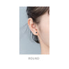 Modian Simple Enamel Fine Jewelry Cute Real 925 Sterling Silver Star Heart Square Round Stud Earrings For Women Silver Jewelry
