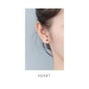 Modian Simple Enamel Fine Jewelry Cute Real 925 Sterling Silver Star Heart Square Round Stud Earrings For Women Silver Jewelry