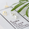 Modian Simple Silver Triangle Stud Earrings 100% Real Sterling Silver 925 Jewelry For Women Classic Party Elegant Studs Ear