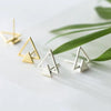 Modian Simple Silver Triangle Stud Earrings 100% Real Sterling Silver 925 Jewelry For Women Classic Party Elegant Studs Ear