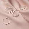 Modian Simple Stackable Opening Finger Ring for Women 925 Sterling Silver Tiny Geometric Ring Korea Style Fine Jewelry