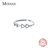 Modian Simple Stackable Opening Finger Ring for Women 925 Sterling Silver Tiny Geometric Ring Korea Style Fine Jewelry