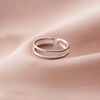 Modian Simple Stackable Opening Finger Ring for Women 925 Sterling Silver Tiny Geometric Ring Korea Style Fine Jewelry