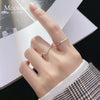 Modian Simple Stackable Opening Finger Ring for Women 925 Sterling Silver Tiny Geometric Ring Korea Style Fine Jewelry