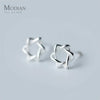 Modian Simple Star Flower Line Stud Earrings Cute Charm Geometric 925 Sterling Silver Jewelry Female Tiny Earring Gift
