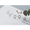 Modian Simple Star Flower Line Stud Earrings Cute Charm Geometric 925 Sterling Silver Jewelry Female Tiny Earring Gift