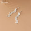 Modian Solid 925 Sterling Silver Long Tassel Summer New Design Dangle Earrings Simple Drop Ears For Women Jewelry Gifts