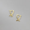 Modian Solid 925 Sterling Silver Simple Abstract Style Ear Buckles for Women Fine Jewelry Summer Party Hoop Earrings Accessories