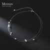 Modian Sparkling Cubic Zirconia Choker Necklace 925 Sterling Silver Stars Necklaces For Women Party Fine Jewelry Gifts