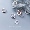 Modian Sparkling Hoop Earrings Charm 100% 925 Sterling Silver Clear CZ Circle Ear For Women Wedding Statement Jewelry