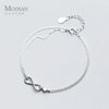 Modian Sterling Silver 925 Clasp Lobster Chain Bracelet For Women  Infinite Love Simple Silver Fine Jewelry Female Gift Pulsera