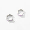 Modian Trendy 925 Sterling Silver Elegant Purple Enamel Hoop Earrings For Women Statement Silver Ear Buckles Fine Jewelry Gifts