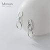 Modian Trendy Abstract Line Design Stud Earrings 925 Sterling Silver Swing Elegant Jewelry For Women Earring Gifts Accessories