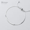 Modian Trendy Authentic Sterling Silver 925 Geometric bending Stick Bracelet for Women Adjustable Tennis Bracelet Fine Jewelry