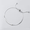 Modian Trendy Authentic Sterling Silver 925 Geometric bending Stick Bracelet for Women Adjustable Tennis Bracelet Fine Jewelry