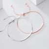 Modian Trendy Authentic Sterling Silver 925 Geometric bending Stick Bracelet for Women Adjustable Tennis Bracelet Fine Jewelry