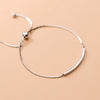 Modian Trendy Authentic Sterling Silver 925 Geometric bending Stick Bracelet for Women Adjustable Tennis Bracelet Fine Jewelry